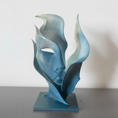 Sculpture Visage Abstrait Artistique - Masque Décoratif Design Contemporain