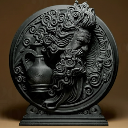 Sculpture Signe Astrologique Verseau - Statuette Zodiaque Design Moderne