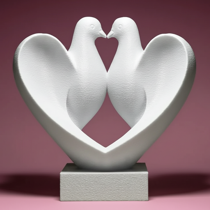 Statuette Colombes de l'Amour - Décoration de Mariage et Intérieur Romantique