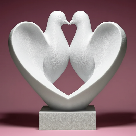 Statuette Colombes de l'Amour - Décoration de Mariage et Intérieur Romantique