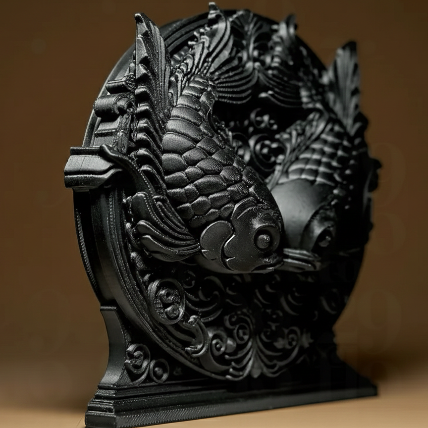 Sculpture Signe Astrologique Poisson - Statuette Zodiaque Design Moderne