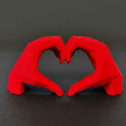 Sculpture Mains Cœur Saint Valentin - Statuette Décorative Moderne et Romantique