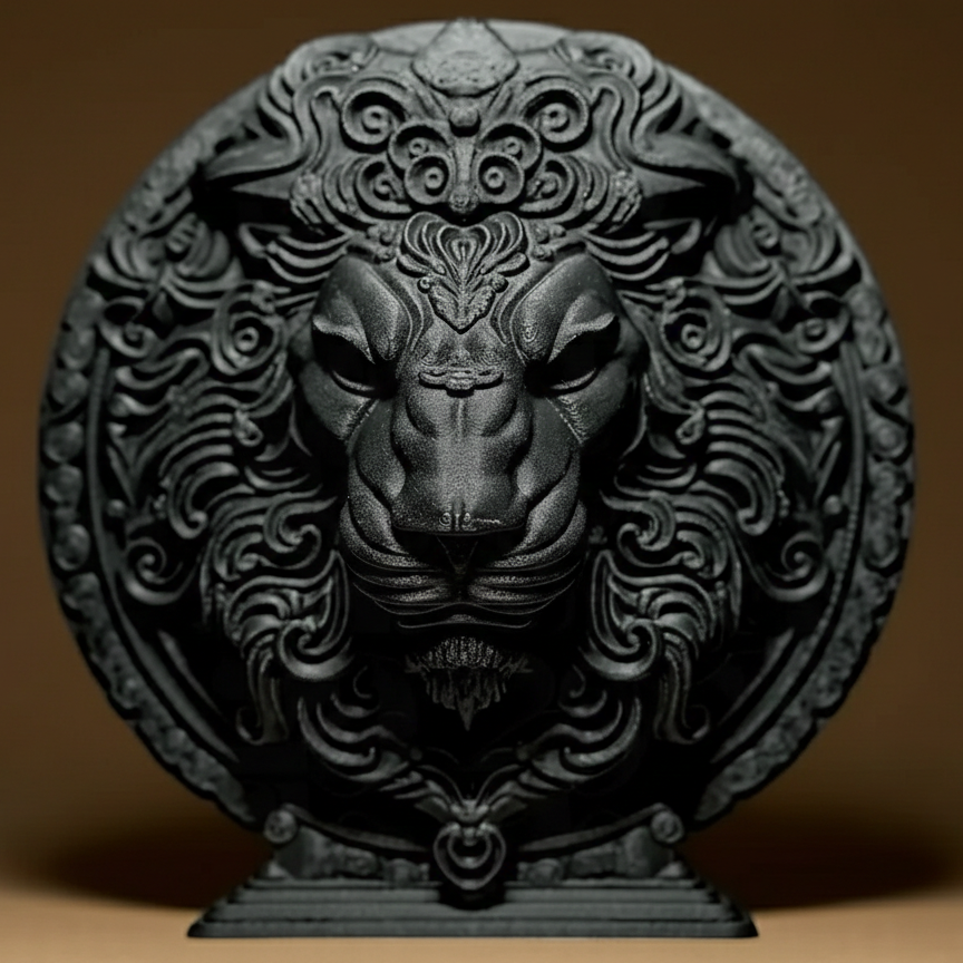 Sculpture Signe Astrologique Lion - Statuette Zodiaque Design Moderne