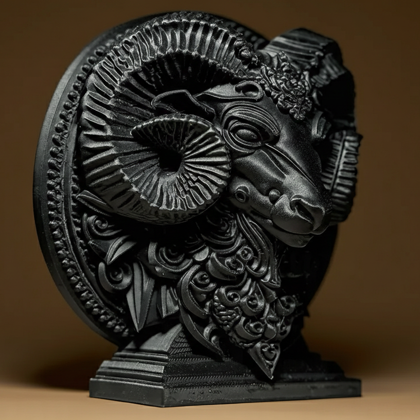 Sculpture Signe Astrologique Bélier - Statuette Zodiaque Design Moderne