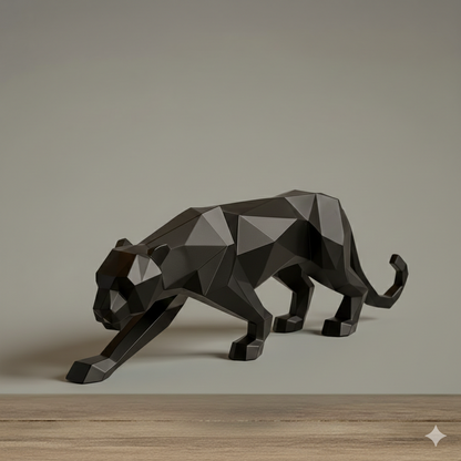 Décoration Panthère Géométrique design - Objet Déco Animalier Sauvage