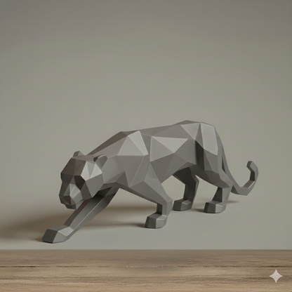 Décoration Panthère Géométrique design - Objet Déco Animalier Sauvage