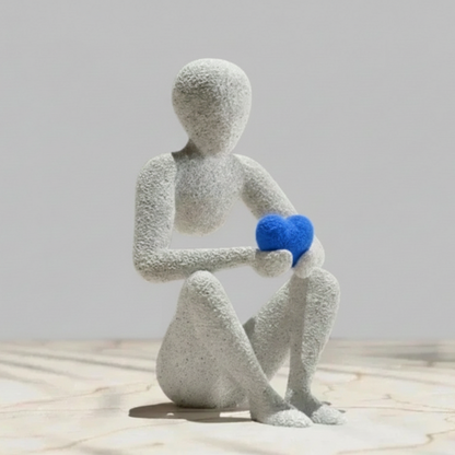 Statuette minimaliste de l'amour - Sculpture Romantique Design et Épurée