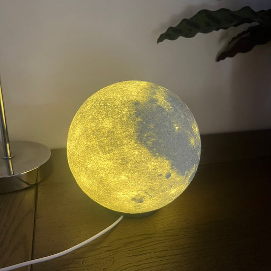 Lampe Lune 3D Lumineux - Veilleuse LED Texture Lunaire - Déco Astro & Ambiance Cocooning