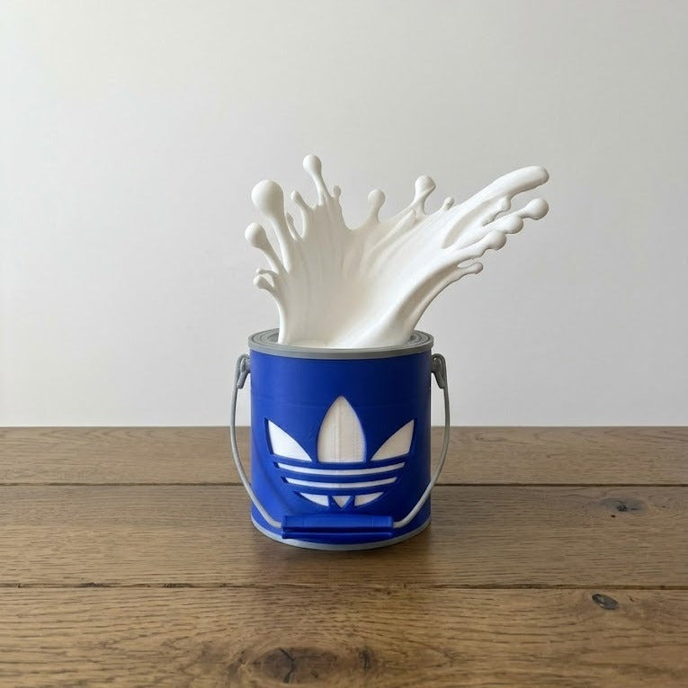 Sculpture Explosion de Peinture - Pot Adidas - Déco Moderne Design Intérieur Street Art
